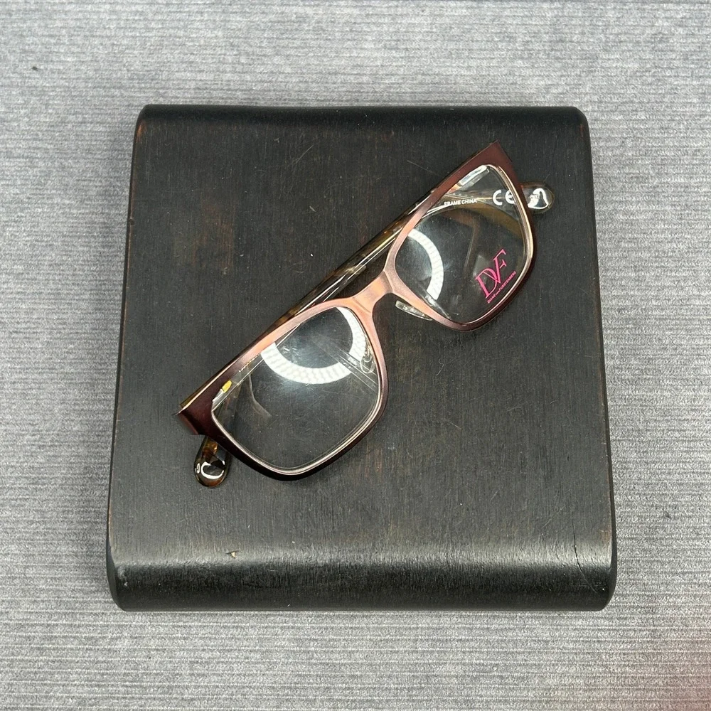 Diane von Furstenberg DVF8051 Brown Tortoise Y2k Eyeglass Frames 49-16-135